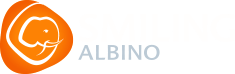 smiling albino company logo