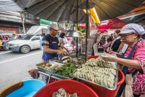 Chive dumplings bangkok vegetarian food THA