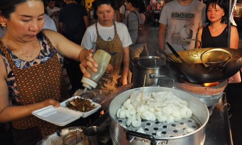 thailand food street night